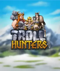 Immerse yourself in "Troll Hunters," where bold Viking warriors are poised to take on their foes. The logo shows a male and female Viking, equipped with weapons, set against a cold landscape. They exude power and determination, symbolizing the essence of the game's adventurous theme.